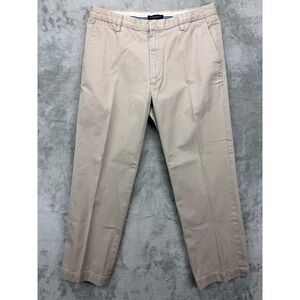 Banana Republic Mens Dawson Pants 36x32 (Real 36x31) Khaki Chino Straight Cotton